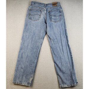 Relaxed Fit Y2K Skater Grunge Denim Pants LEE Jeans Mens 32x30 Blue Straight Leg